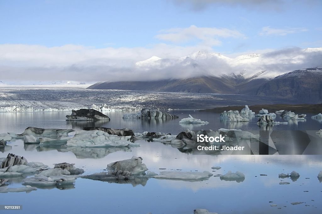 Lago glaciar de saída - Royalty-free Alterações climáticas Foto de stock