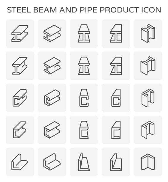 ilustrações de stock, clip art, desenhos animados e ícones de beam pipe icon - buns of steel