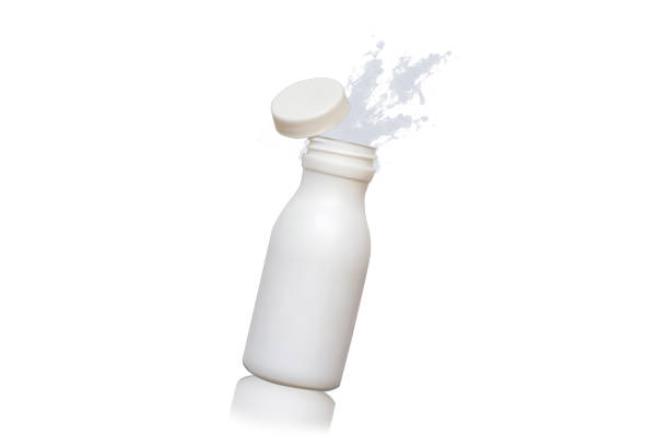 Bottle water made to plastic on isolated background.Using wallpaper for package or product, refreshing image and copy space.