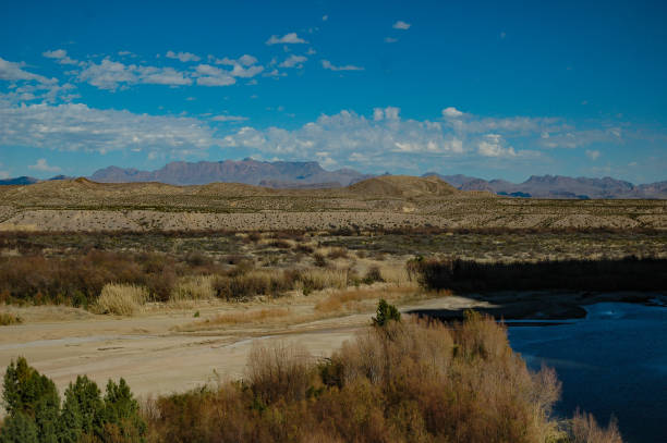 View of Big Bend National Park from the Rio Grande at Santa Elena Canyon