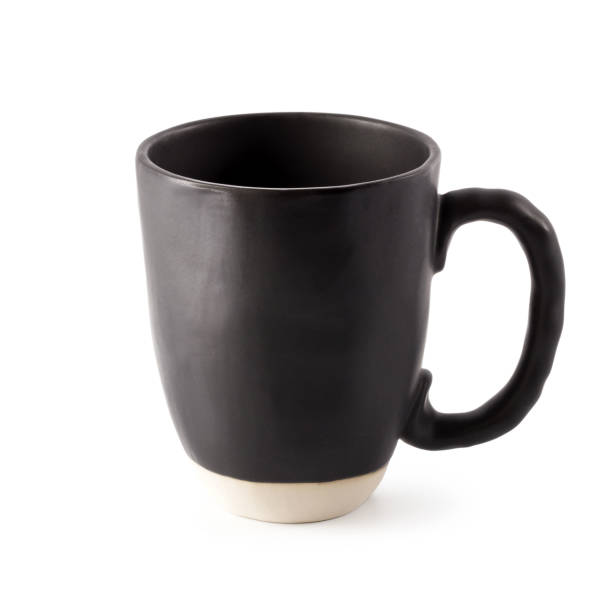 istock Black ceramic glass isolated on a white background 921146596