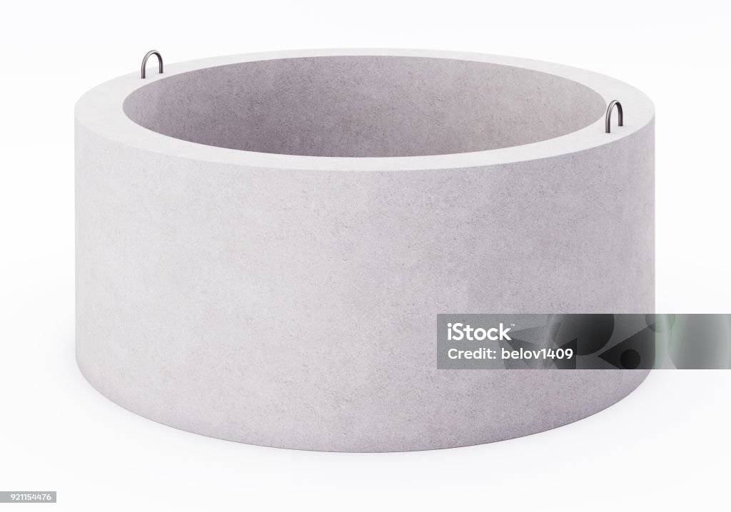 benzine Verrast zijn compromis Concrete Ring For Well On White Background Stock Photo - Download Image Now  - Concrete, Well - Structure, Ring - Jewelry - iStock