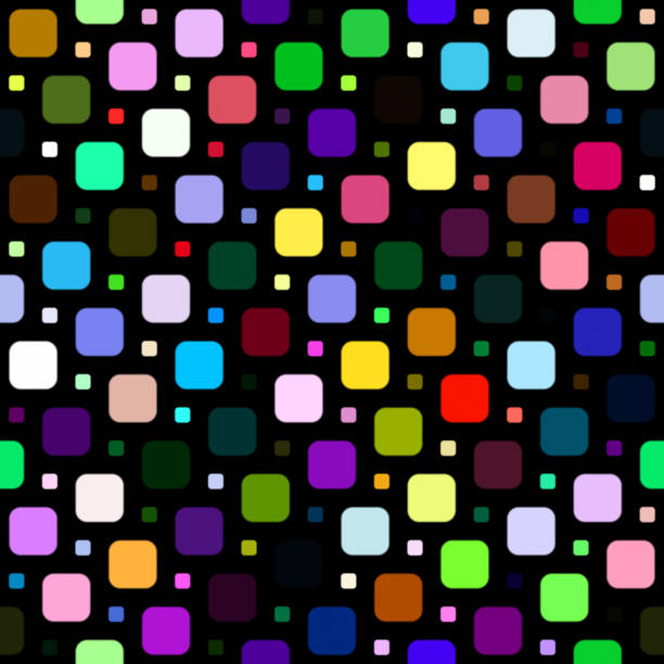 Colored Dots Squares Lines Pattern - seamless high resolution and quality pattern tile for 2D design and 3D as background or texture for objects.