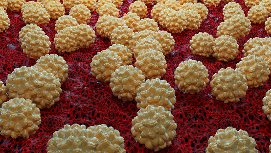 Bacterial cell or virus.3d rendering