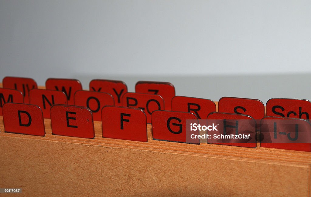 以上の索引カードスチール、紙で作られたビジネスの - アルファベットのロイヤリティフリーストックフォト
