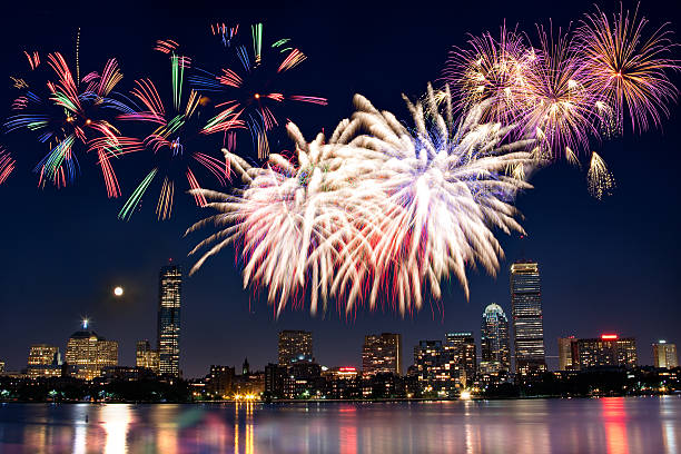 Boston des feux d'artifice de la fête nationale du 4 juillet - Photo