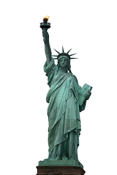 istock NY Statue of Liberty isolated on white 92118976