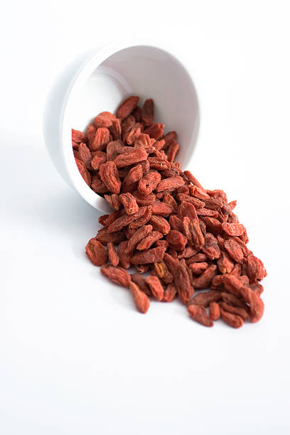 Goji Berries on white background stock photo