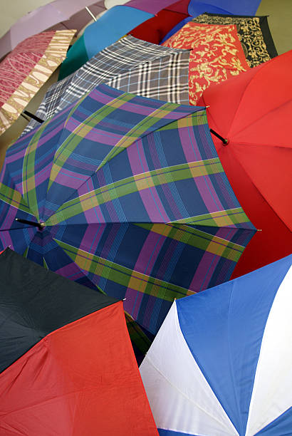 Umbrellas After Rain  unbolted stock pictures, royalty-free photos & images