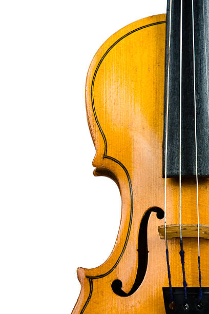 Von vintage-Violine auf weiß. – Foto