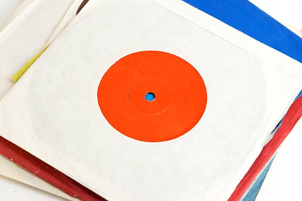 istock Single Vinyl Records In Sleeves 92120882
