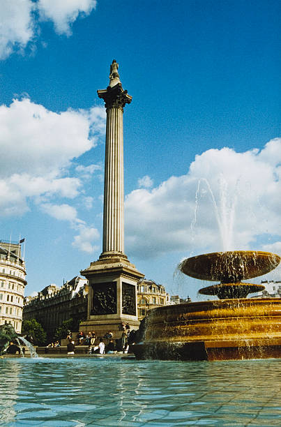 nelsons column trafalgar square london england  admiral nelson stock pictures, royalty-free photos & images