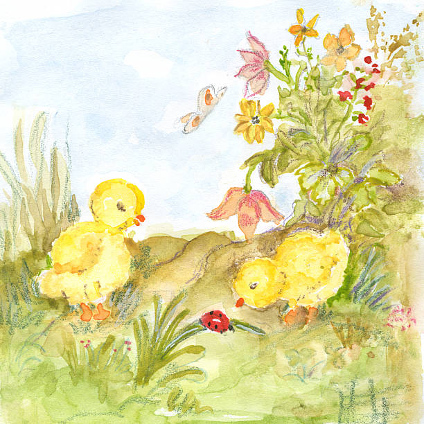 Spring Chicks Vector 7,000+ Picture Of Chicks Stock Illustrations, Royalty-Free Vector ...