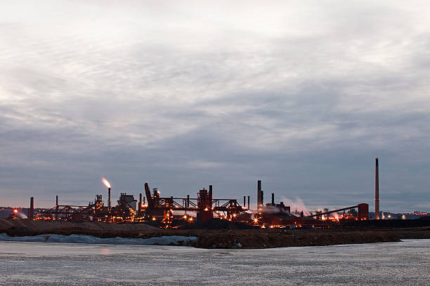 istock Steel Factory in Winter 92121836
