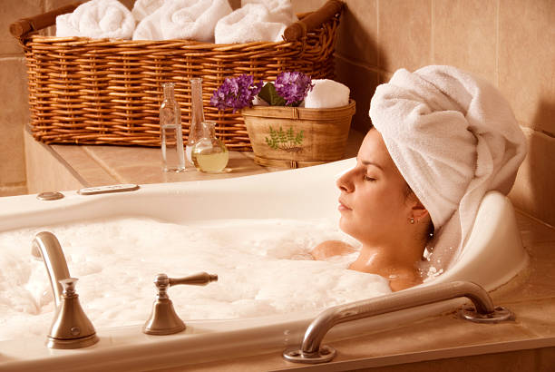 istock A woman enjoying and relaxing during bath time 92121854