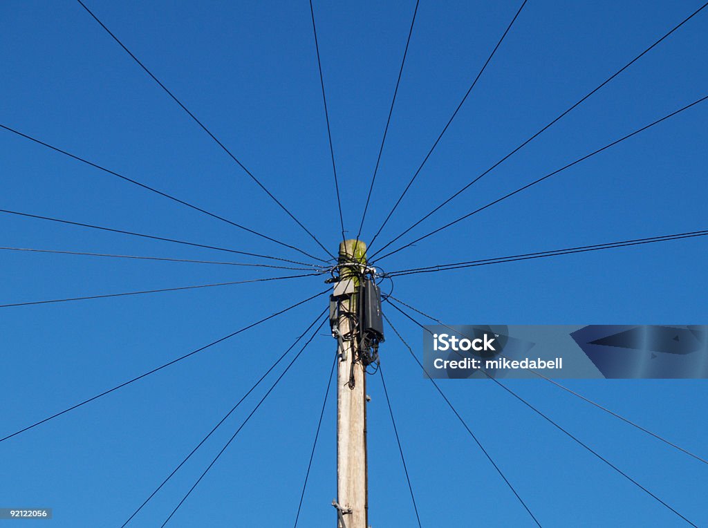 Most important telegraph pole in the street  Cable Stock Photo