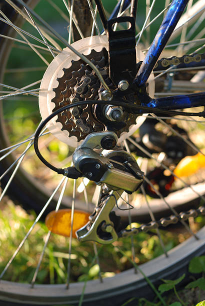 istock Bicycle wheel with details, close-up 92122222