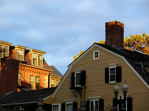 istock sunset on old houses in harvard square 92122423