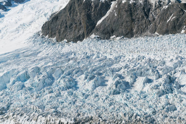 istock Fox Glacier close up view from the air 921225004