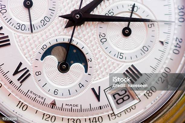 Swiss Watch Close Up Stock Photo - Download Image Now - Calendar Date, Clock, Clock Face