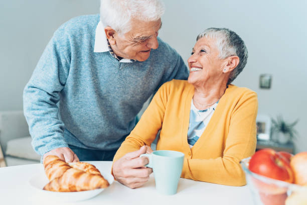 istock Lovely senior couple at home 921225530