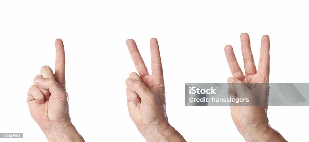 Contando hasta tres - Foto de stock de Blanco - Color libre de derechos