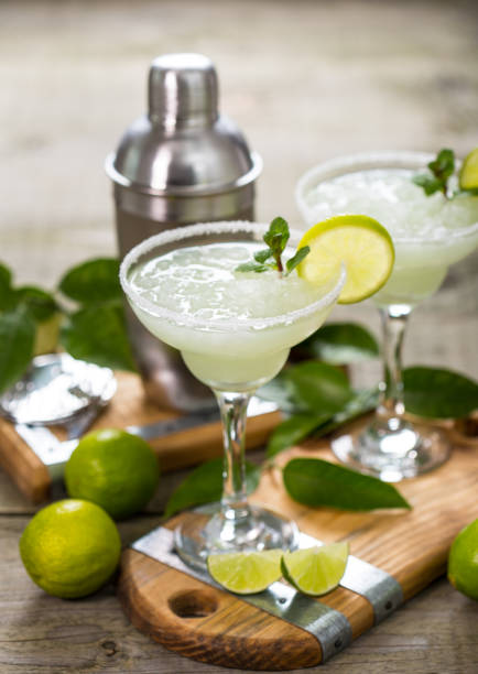 istock Margarita cocktail with lime and mint 921231010