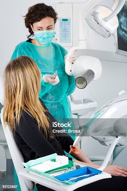 Prepparing The Xray Equipment Stock Photo - Download Image Now - Dentist, Patient, X-ray Image