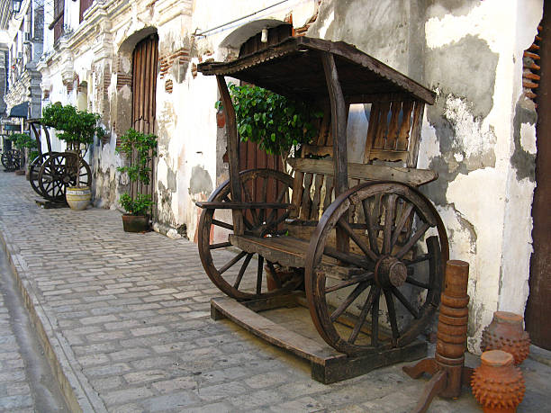 istock A wooden bench made from an old wagon 92124178