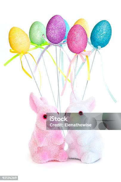 Easter Bunny Spielzeug Stockfoto und mehr Bilder von April - April, Blau, Bunt - Farbton