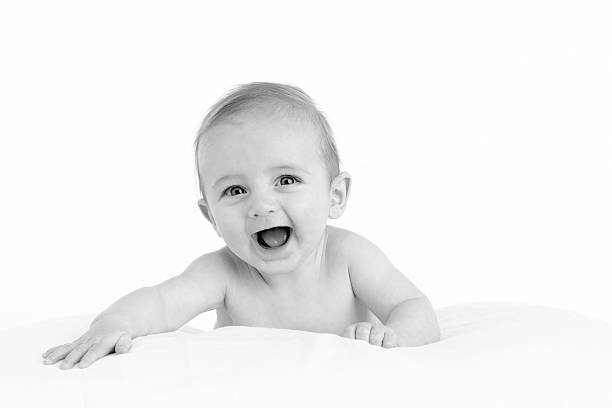 Portrait Of Smiling Baby stock photo