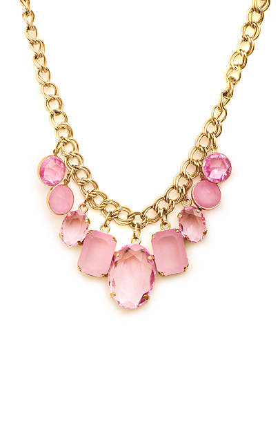 istock Golden necklace isolated on the white background 92124499
