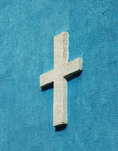 istock cross sign on the church wall 92125088