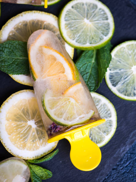 istock Homemade lemon and lavender popsicles 921257998