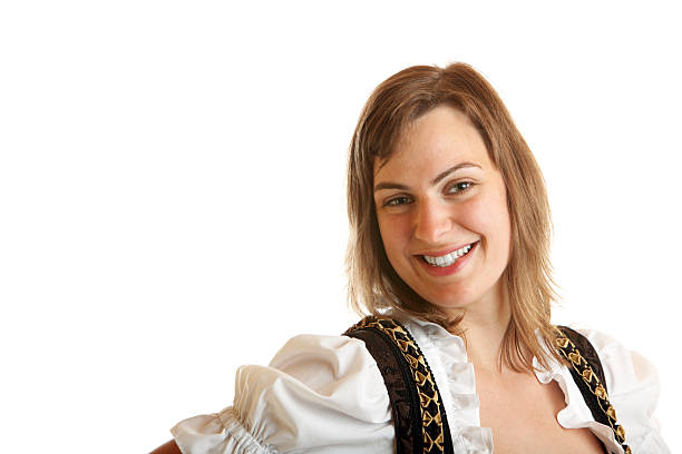 istock Bavarian Girl at Beer Fest dressed with 
