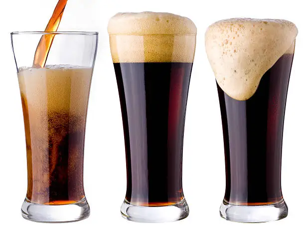 Photo of pouring of black beer
