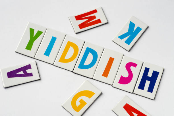 istock word Yiddish  made of colorful letters 921266966