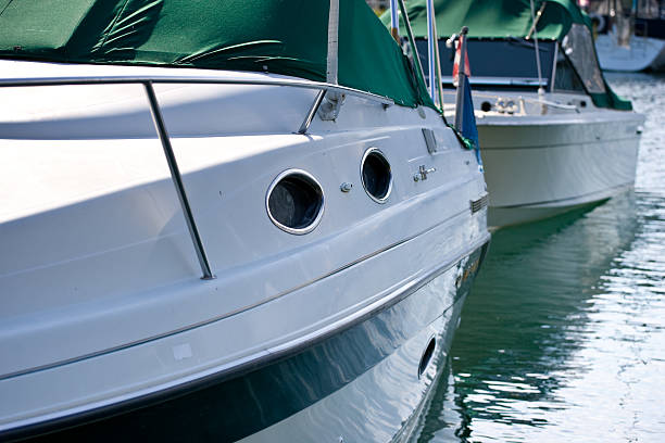 Boat at a dock in Burlington, Vermont, USA