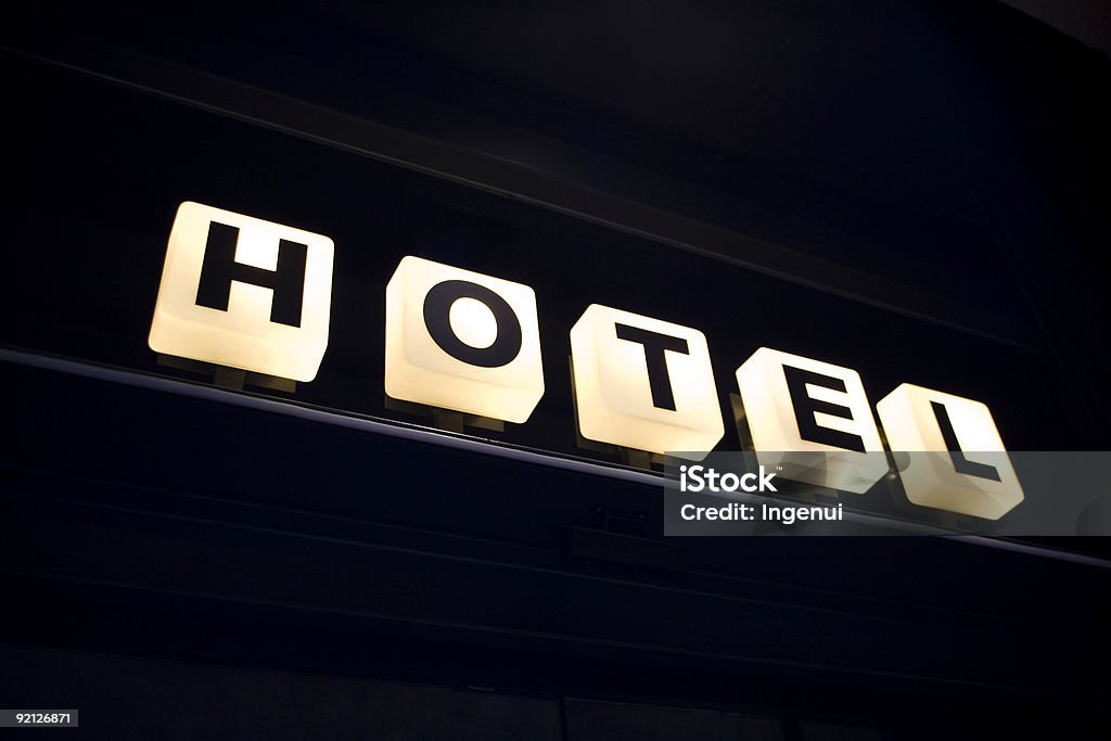 Indicazioni per l'Hotel - Foto stock royalty-free di Nostalgia