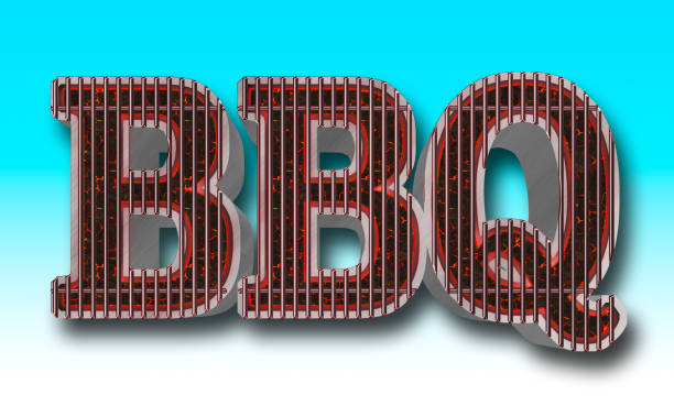 istock Stock Illustration - BBQ , Big Glowing Coals BBQ, 3D Illustration, 921269822