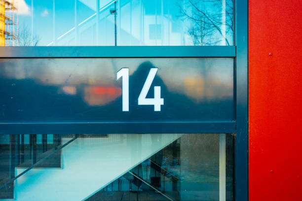 istock colorful number 14 door sign 921270438