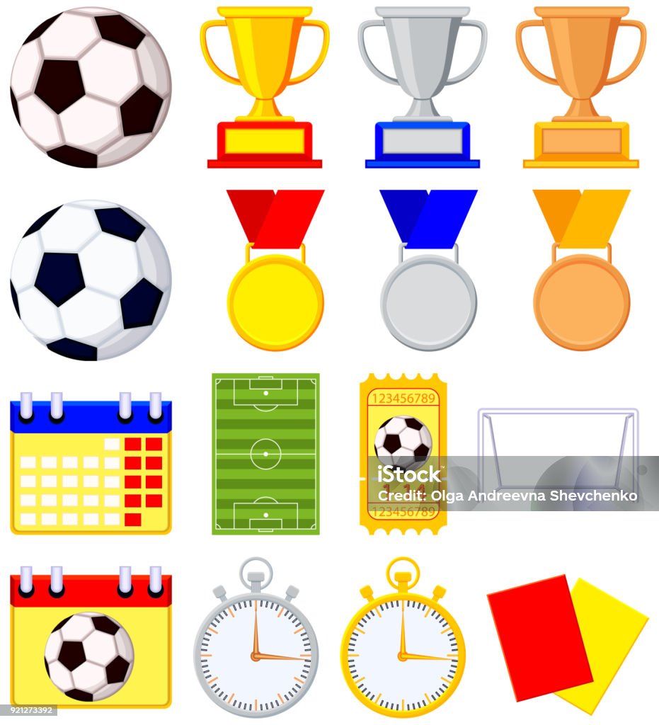 Vetores de Futebol Jogo Dos Desenhos Animados De Futebol Ícone 16 Conjunto  Elemento e mais imagens de A Data - iStock