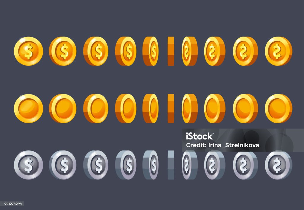 Coin Game Vector Coin Stock Illustration - Download Image Now - Coin, Video Game ...