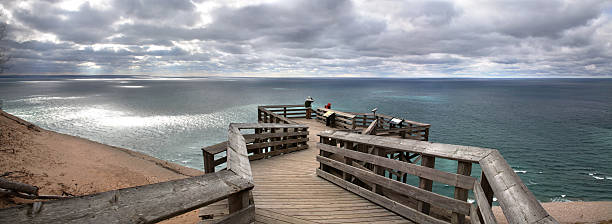 Lake Michigan Overlook stock photo