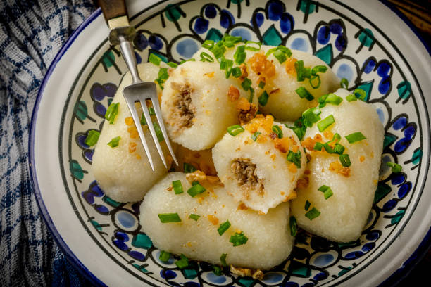 istock Potato dumplings stuffed with minced meat 921277094