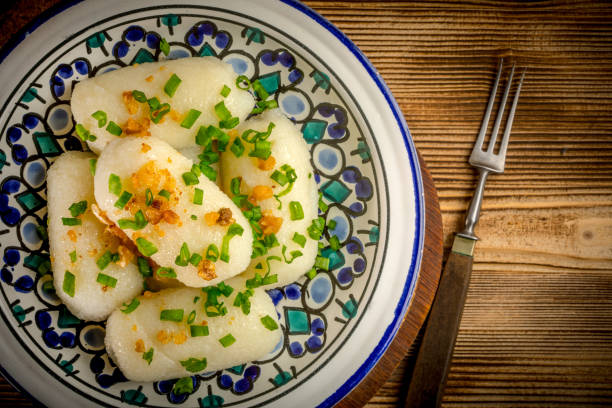 istock Potato dumplings stuffed with minced meat 921277566