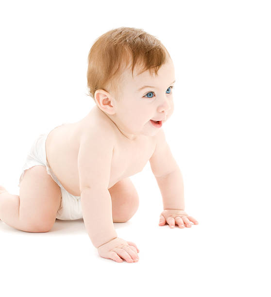 istock crawling baby boy in diaper 92127868
