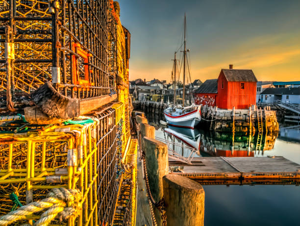 istock Rockport Harbor and lobster traps at Sunrise 921279628