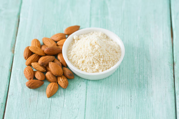 istock almond flour on wooden surface 921280984