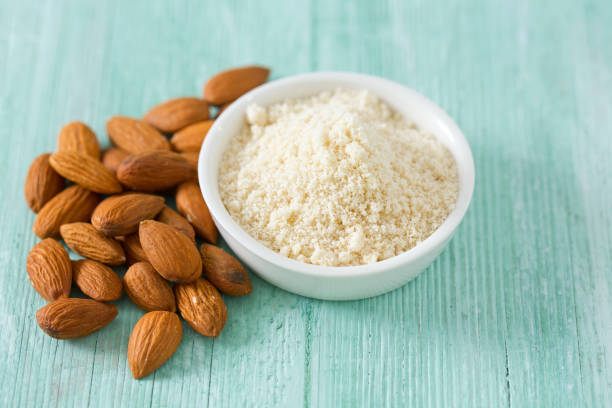 istock almond flour on wooden surface 921280998